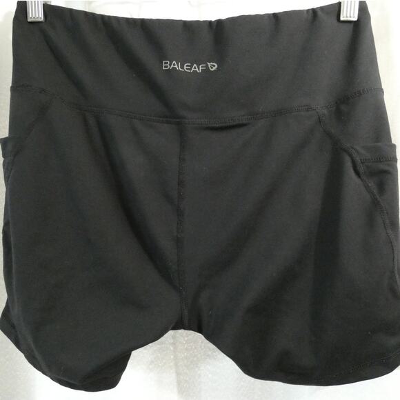 Baleaf Women's Large Athletic Stretch Compression Shorts Pockets Yoga Walking - Picture 3 of 3